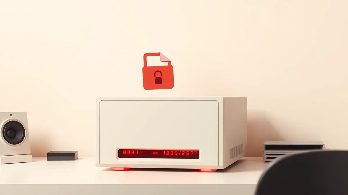 Illustration: A sleek, generic application server box sits on a clean desk.