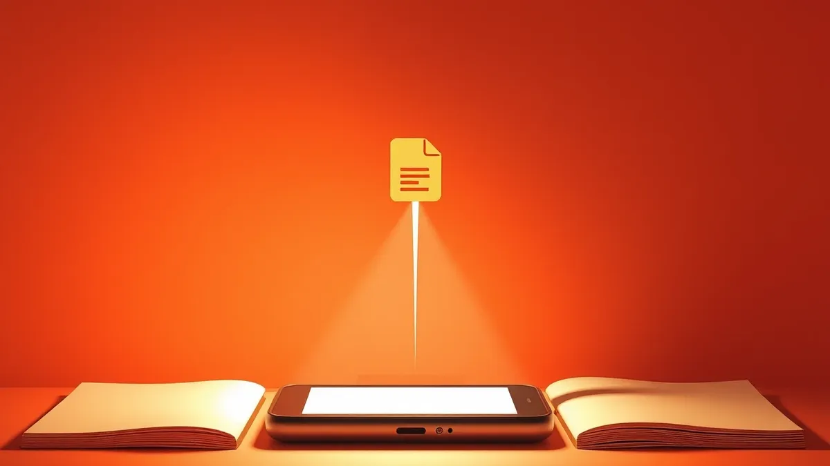 Illustration: A smartphone displays a file upload progress bar on a blank screen.