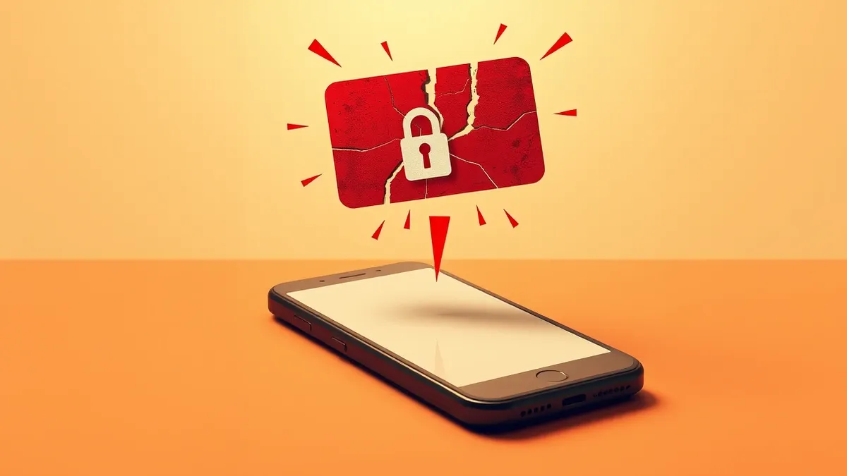 Illustration: A stylized digital keycard floats above a generic smartphone.